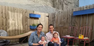 Rene and Alfredo with children Gabriel (left) and Esther.