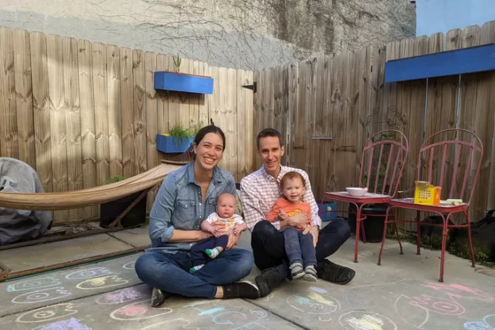 Rene and Alfredo with children Gabriel (left) and Esther.