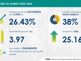 Tamaño del mercado de aceite de CBD para presenciar un crecimiento de USD 3.97 mil millones |  Aurora Cannabis Inc., Canopy Growth Corp. y CBD American Shaman LLC, entre otros, identificados como jugadores clave
