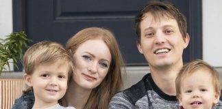 Alyssa Tallent, of West Jordan, is pictured with her husband and two sons.