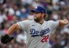 Dodgers Ace Clayton Kershaw sale del inicio con dolor de espalda
