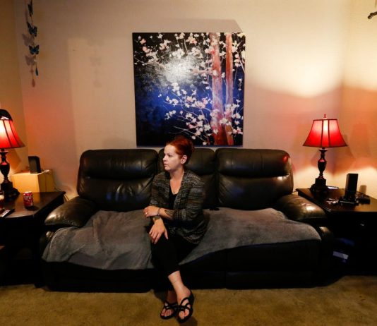 Mylissa Farmer talks with the Springfield (Mo.) News-Leader on Sept. 28 at her home in Joplin. In early August, Farmer had to travel to Illinois to terminate her pregnancy when her water broke at 17 weeks and 5 days and put her life in danger.