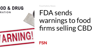 FDA sends warnings to food firms selling CBD