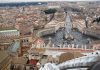 A view of St. Peter’s Square, Vatican City and Rome from the top of Michelangelo’s dome in St. Peter’s Basilica. Photo by Sandexx/Creative Commons/CC BY-SA 3.0