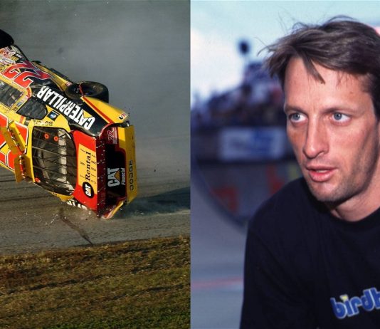Regresando de una lesión en el fémur, Tony Hawk revela la historia de una fractura relacionada con un piloto de NASCAR que tuvo que mantenerse en secreto
