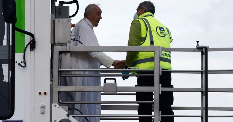 Pope uses elevator to board plane taking him to Malta – Reuters