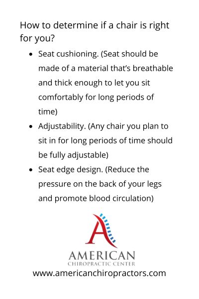 How to determine if a chair is right for you