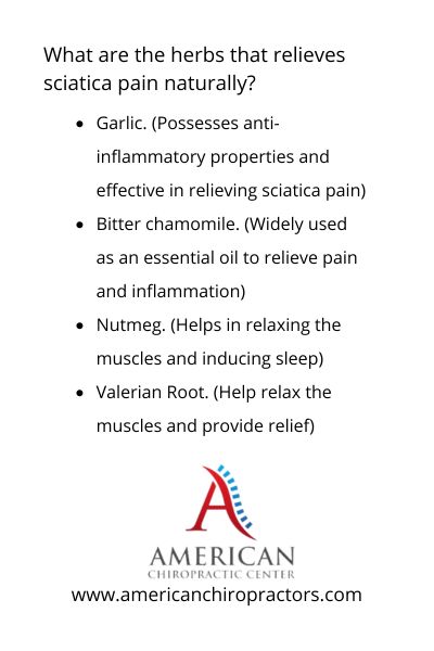 What are the herbs that relieves sciatica pain naturally